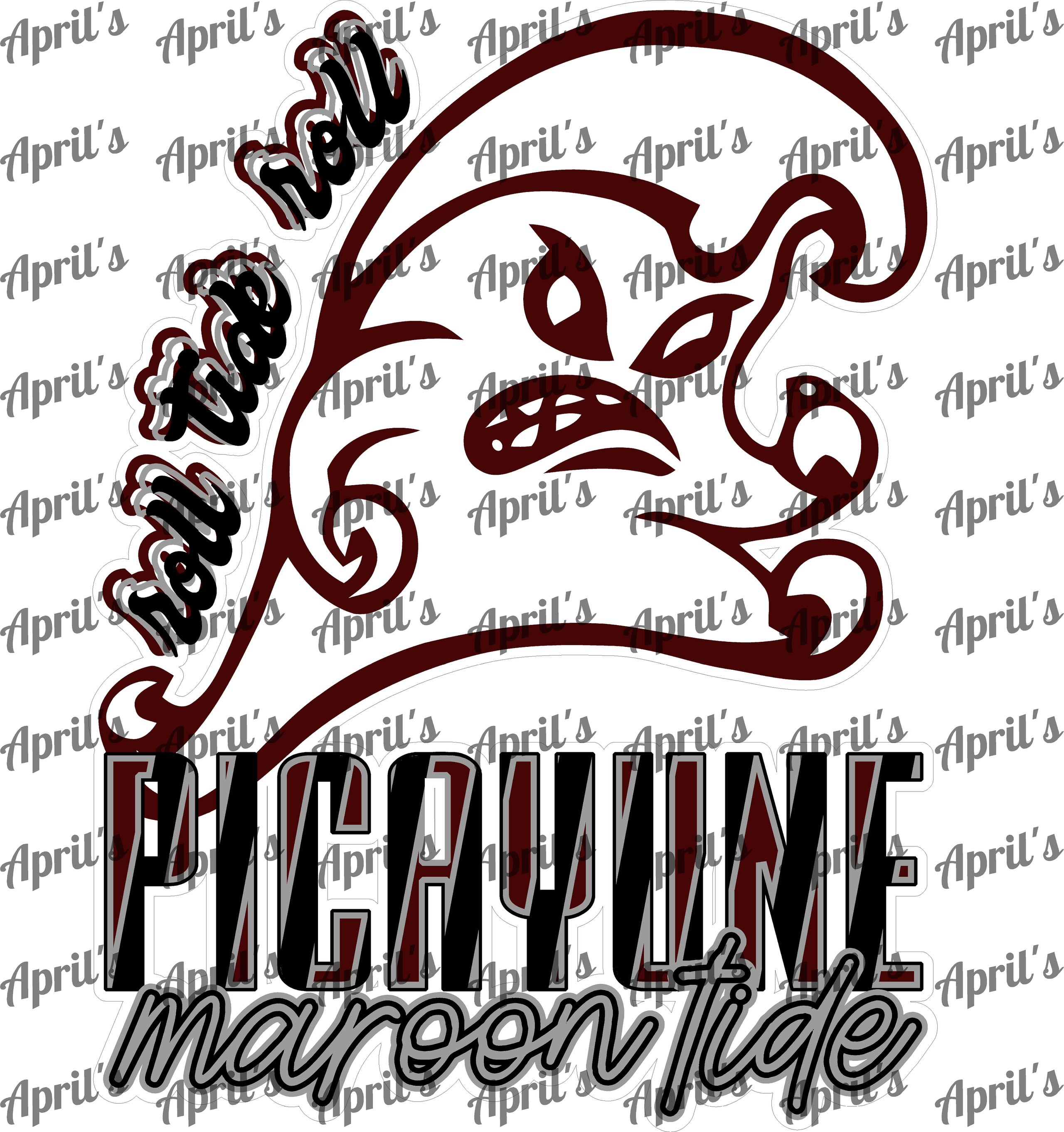 Picayune Maroon Tide Oversized April