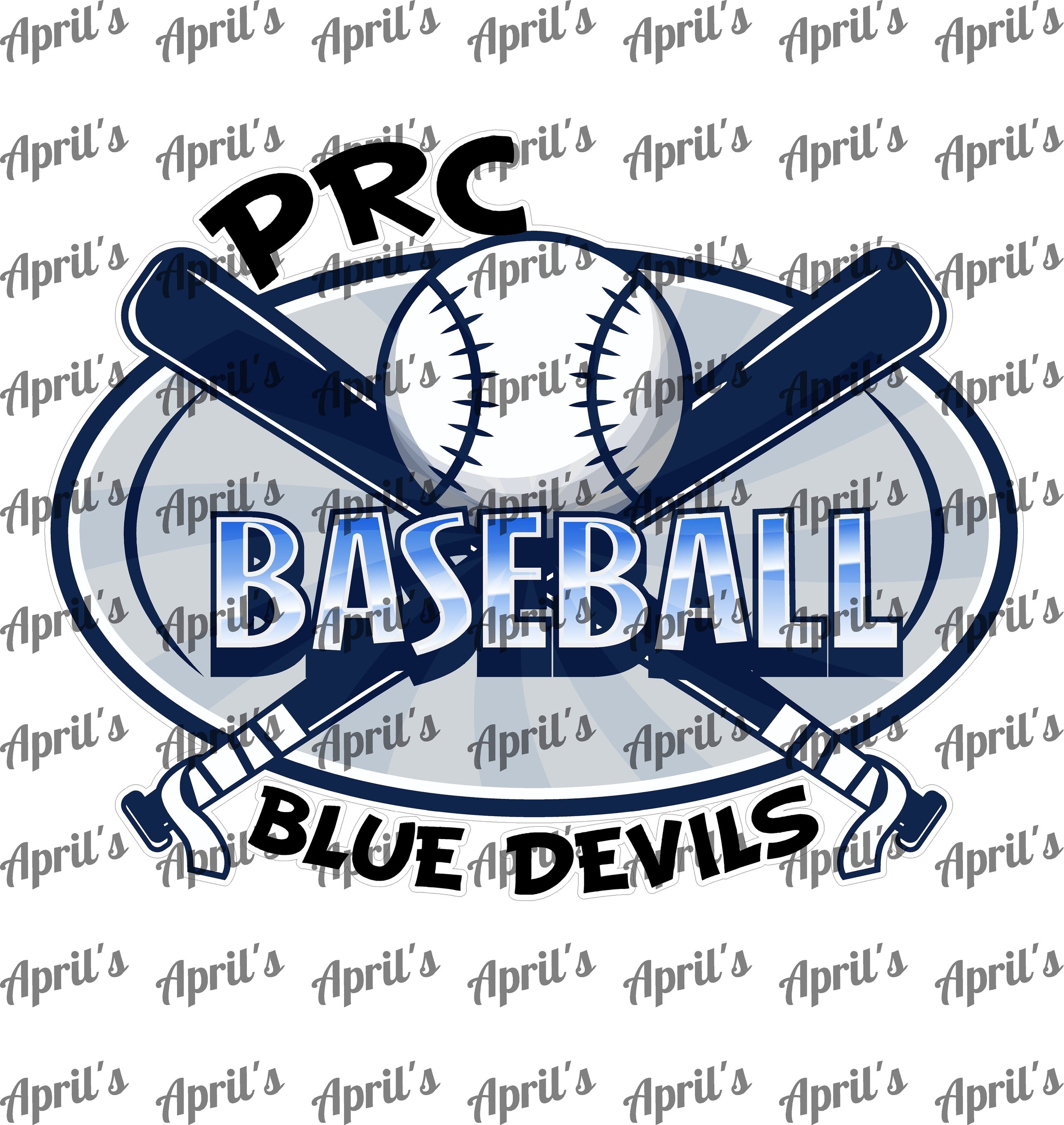 PRC Baseball Oval HTV Decals | April's Craft Supply